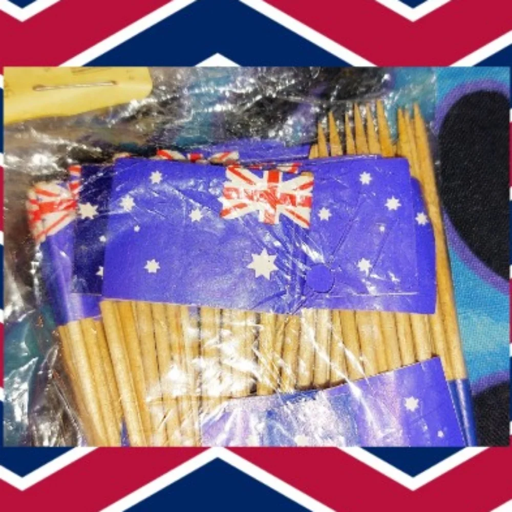 Unbranded 50+ Pack of Australia Flag Toothpicks